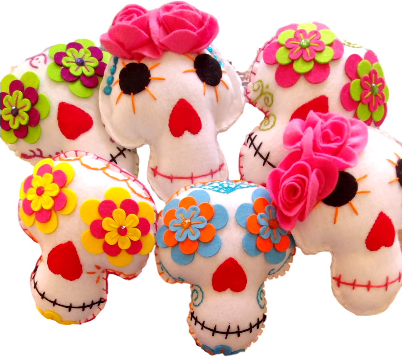 Toy Plush Sugar Skull Pillows Large - Baby Toys Clipart (1280x1152), Png Download
