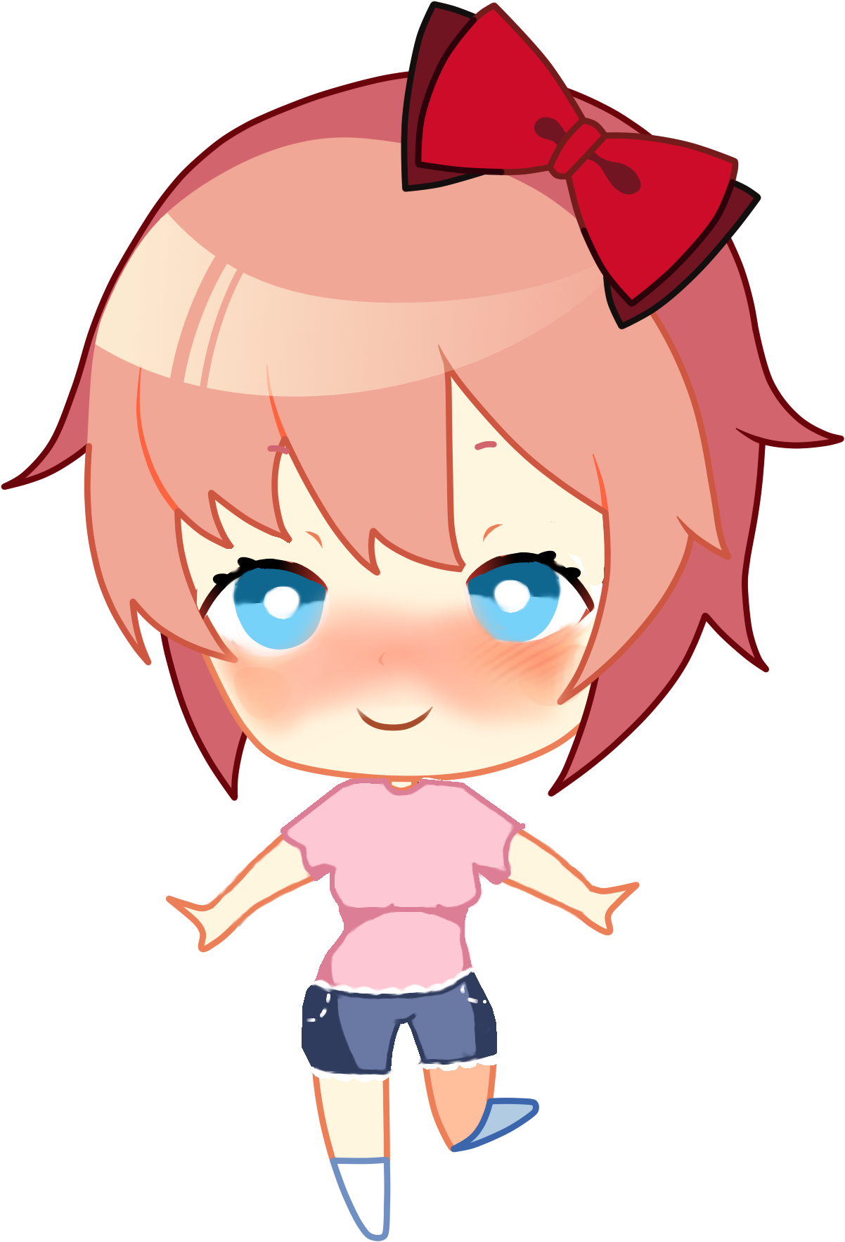 Sayori Gif Fanfiction Pictures Chibi Png Sayori Gif - Doki Doki Literature Club Chibi Sayori Clipart (1844x1844), Png Download