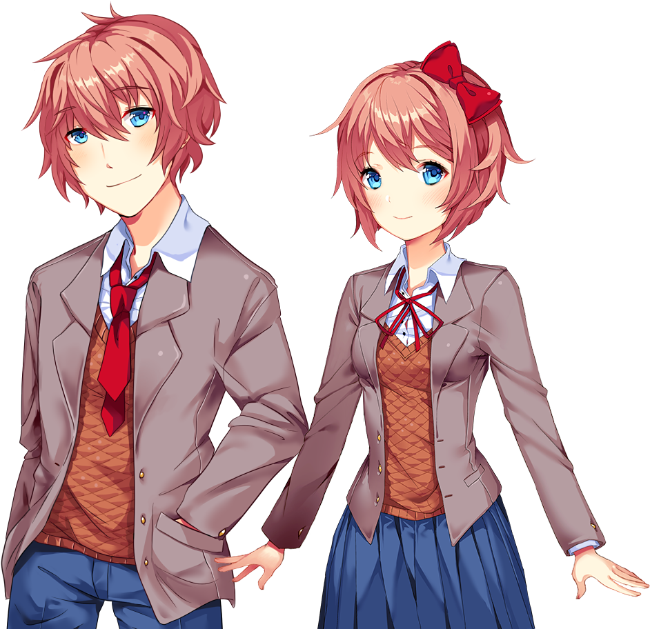 Teasersatori/sayori - Doki Literature Club Sayori Clipart (1049x960), Png Download