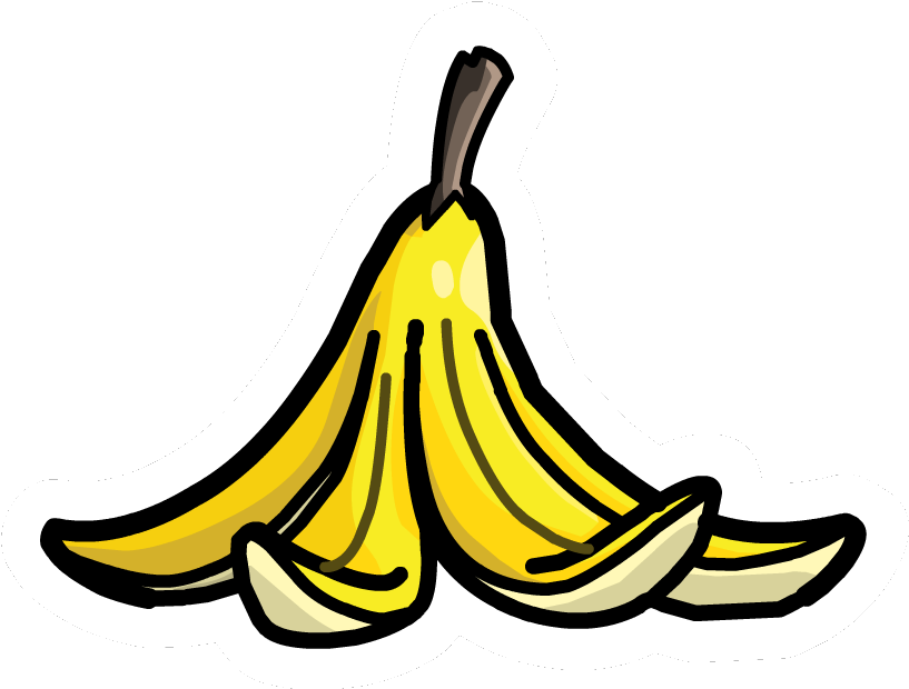 Banana Peel Pin - Banana Peel Png Clipart (834x635), Png Download