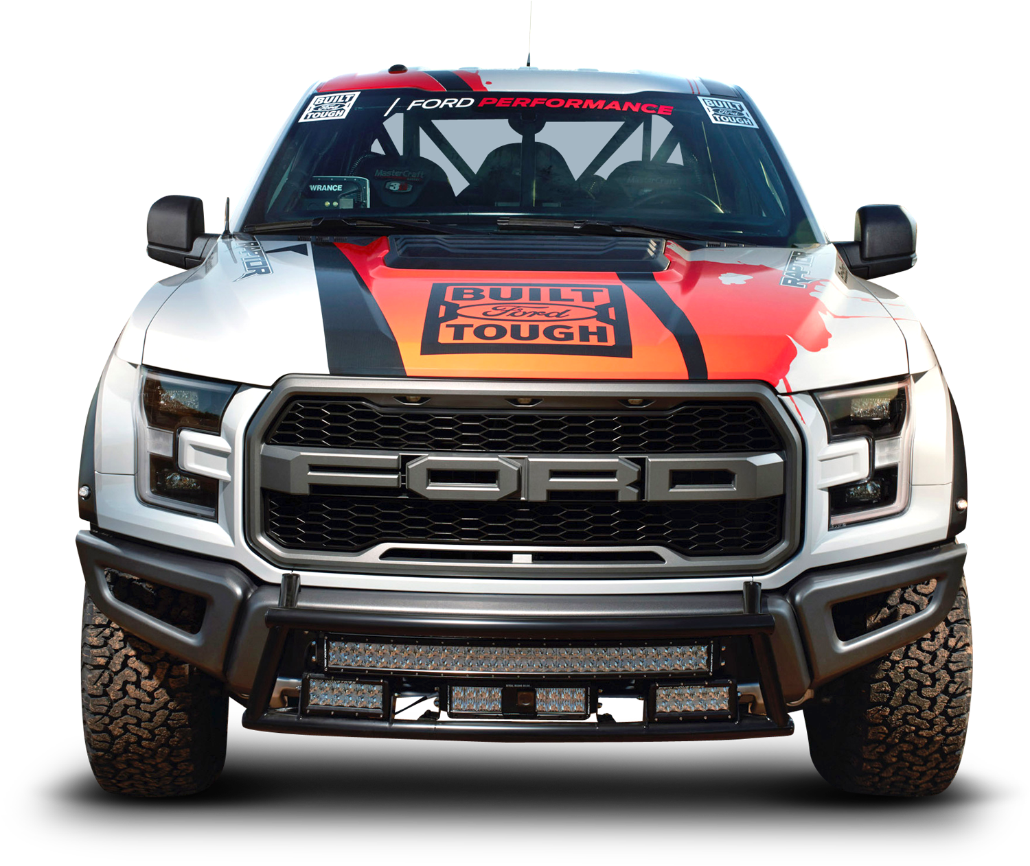 White Ford F 150 Raptor Car Front - Ford Raptor Png Front Clipart (1600x1279), Png Download