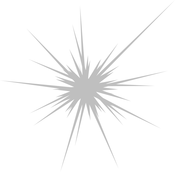 Gray Firework No Stars Clip Art At Clker - Sparkle Clip Art - Png Download (600x591), Png Download