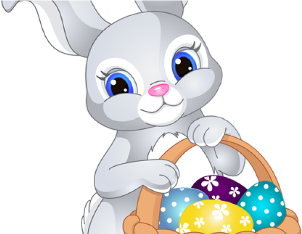 Easter Basket Bunny Clipart Bunny Holding - Easter Bunny With Basket ...