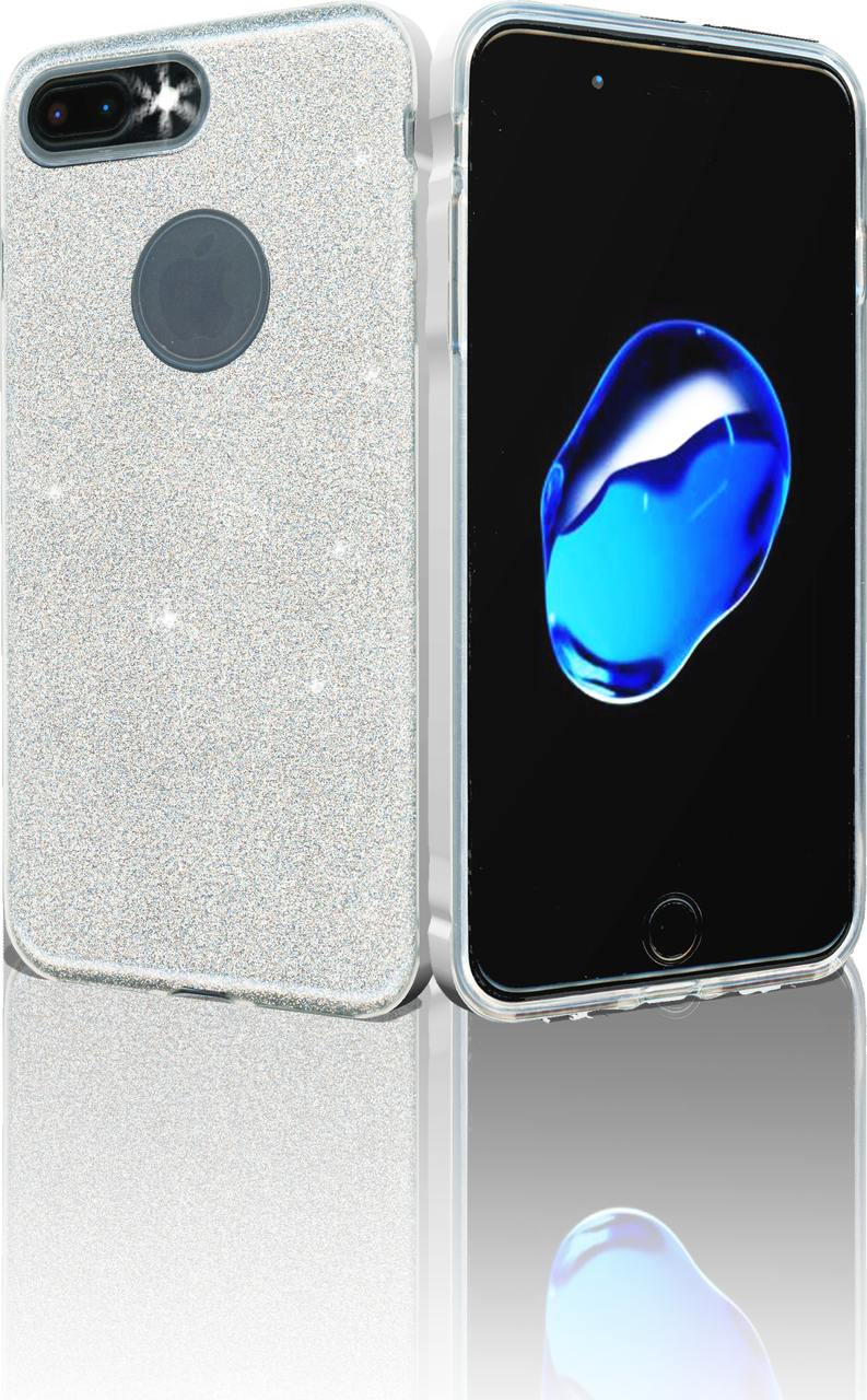 Iphone 7 Plus/8 Plus Mm Glitter Hybrid Silver - Smartphone Clipart (793x1280), Png Download