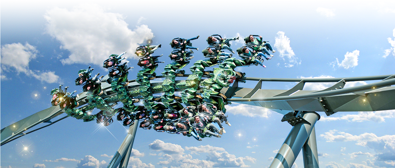Raptor - Gardaland 2018 Giostre Clipart (1260x550), Png Download