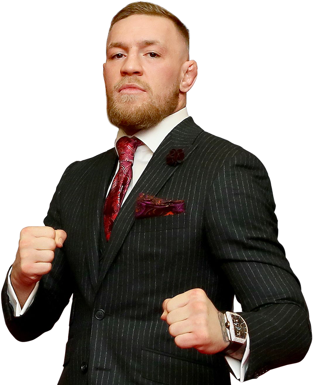 Conor Mcgregor White Suit Clipart (1370x1370), Png Download