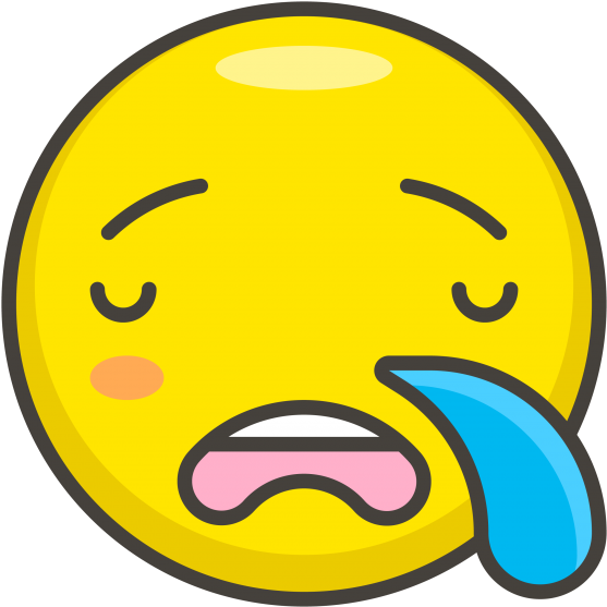 Sleepy Face Emoji - Smiley Clipart (866x650), Png Download