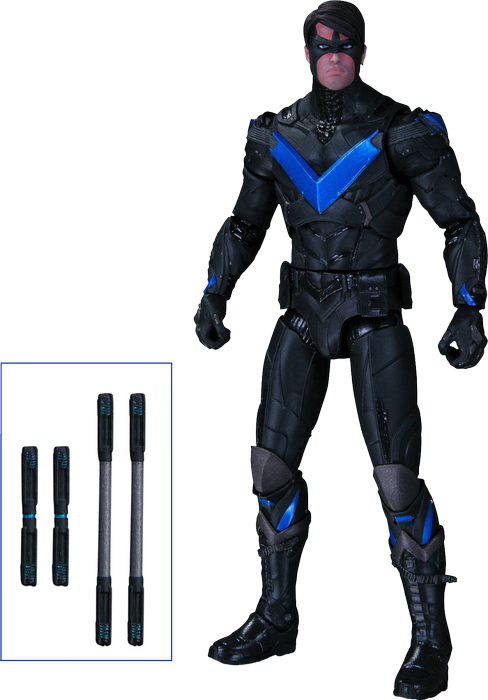 Arkham Knight - Arkham Knight Nightwing Figure Clipart (488x700), Png Download