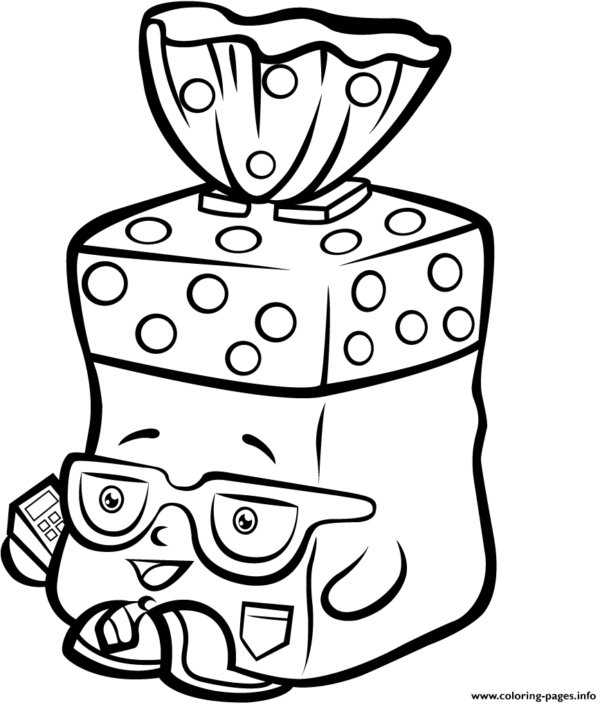 Bread Head From Season 1 Shopkins Season 1 Coloring - Shopkin Season 7 Coloring Pages Clipart (1024x1024), Png Download