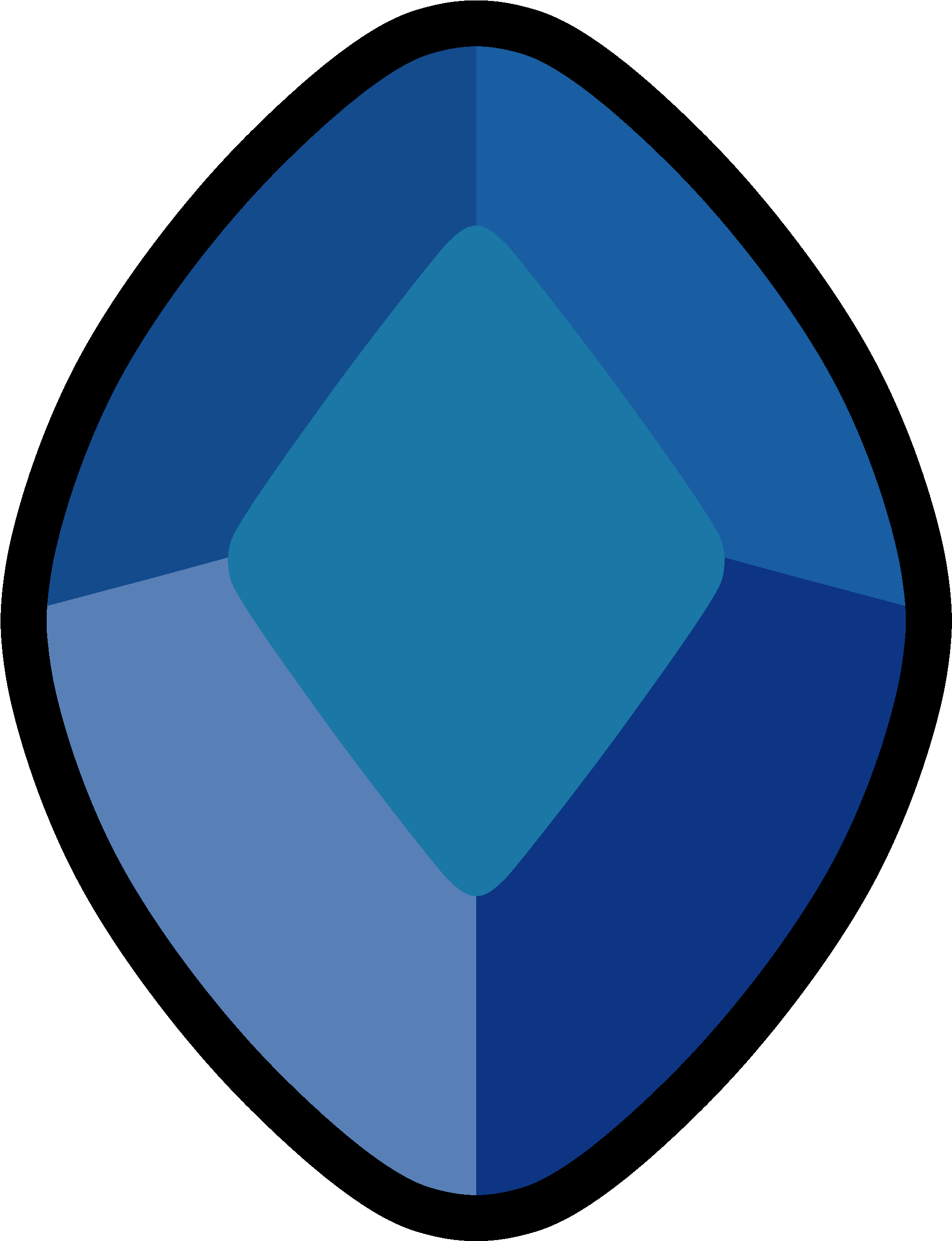 Theory Archetypes Stevenuniverse Before - Blue Diamond Gem Steven Universe Clipart (2250x2750), Png Download