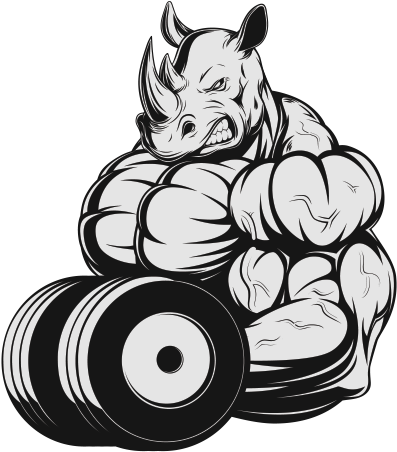 Rhino Clipart Tough - Rhino Gym - Png Download (600x600), Png Download