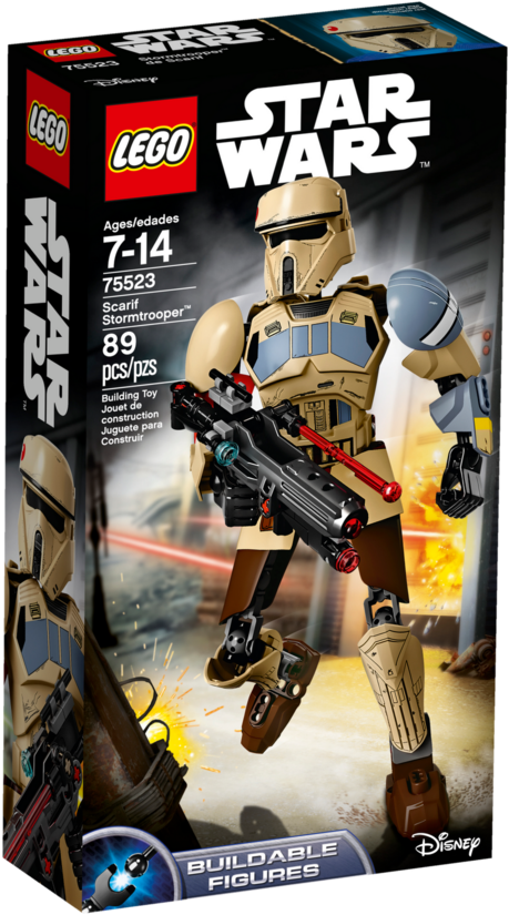 Lego Star Wars Buildable Figures Scarif Stormtrooper Clipart (1200x900), Png Download