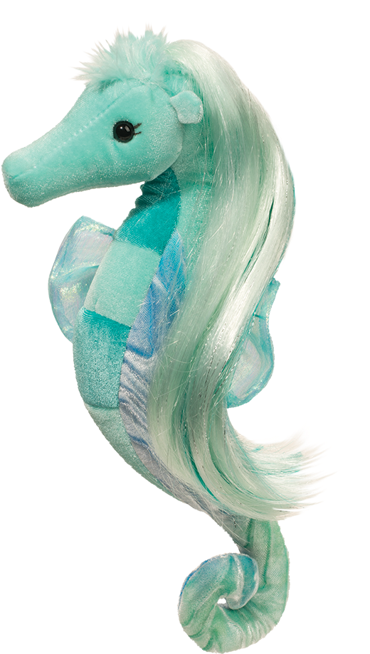 Nina Aqua Seahorse - Seahorse Plush Clipart (1000x1000), Png Download