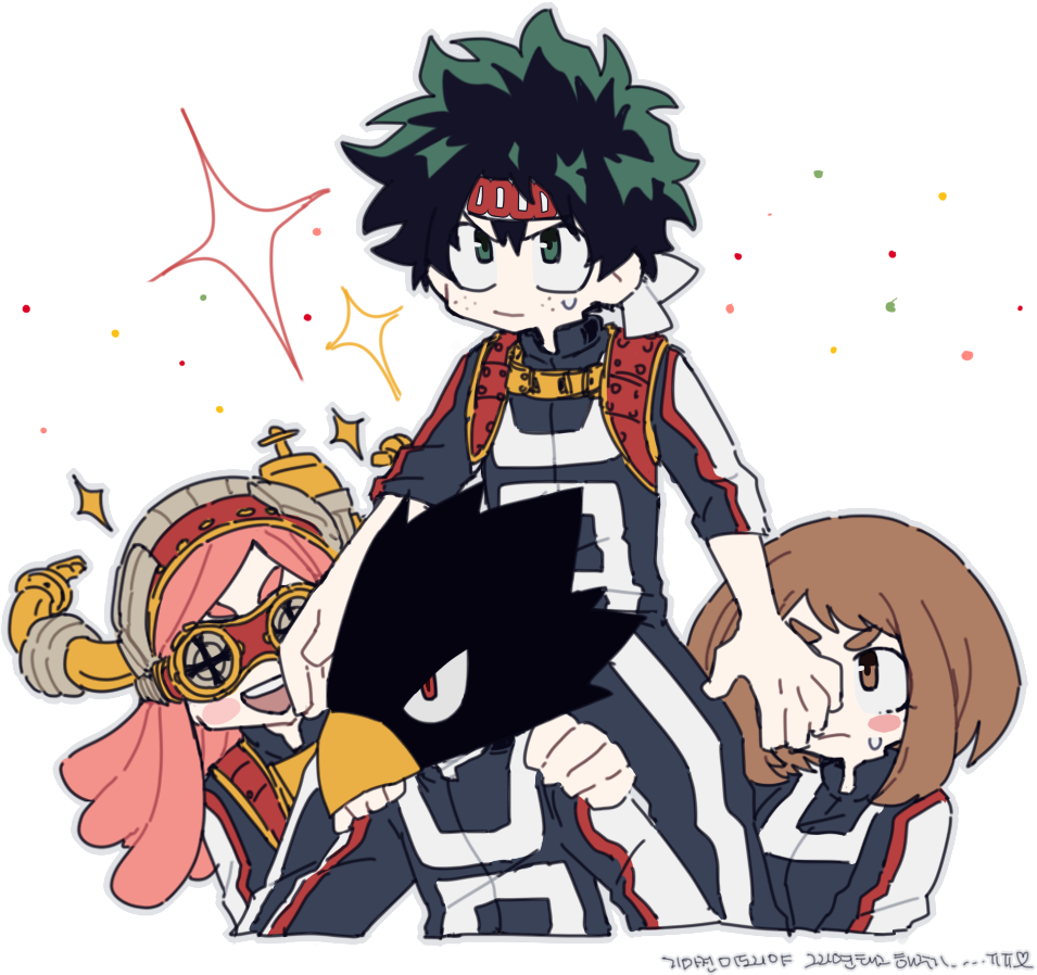 Peace Sign My Hero Academia - Mei Hatsume X Deku Clipart (983x910), Png Download