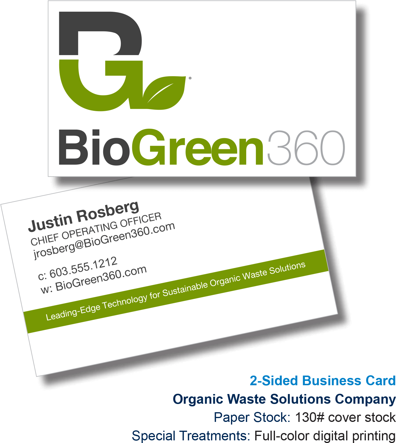 Bio Green 360 Business Card Printing Example - Triumph Group Clipart (1444x1532), Png Download