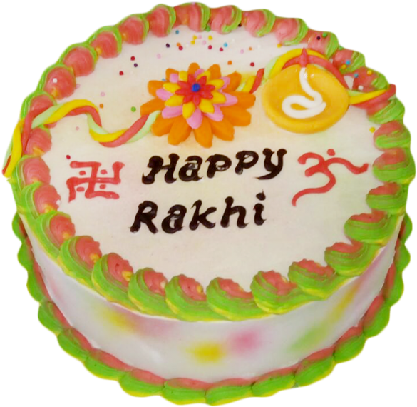 Raksha Bandhan Cake - Rakhi Cake Design Clipart (600x600), Png Download