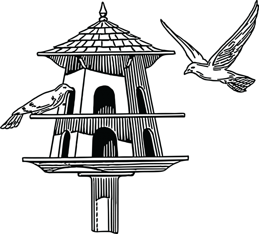 Free Png Download Pigeon House Black And White Png - Dovecote Clipart Transparent Png (850x768), Png Download