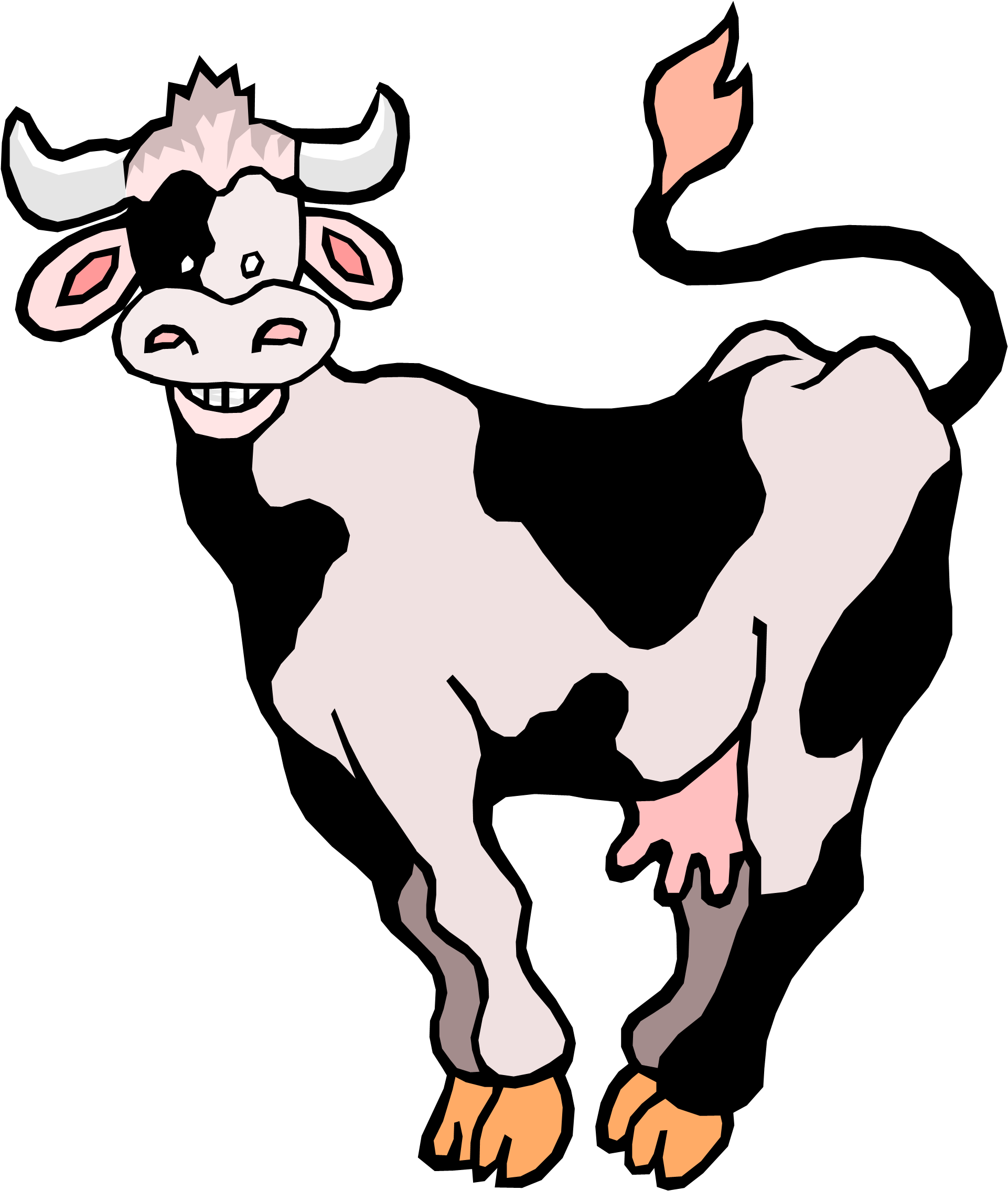 Cattle Clipart Transparent - Simple Sentence About Cow - Png Download (1932x2298), Png Download