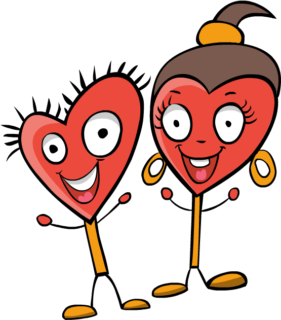 Clip Art Valentines Day Girl Boy Happy Couple Love - Couple Clipart Valentines Day - Png Download (555x631), Png Download