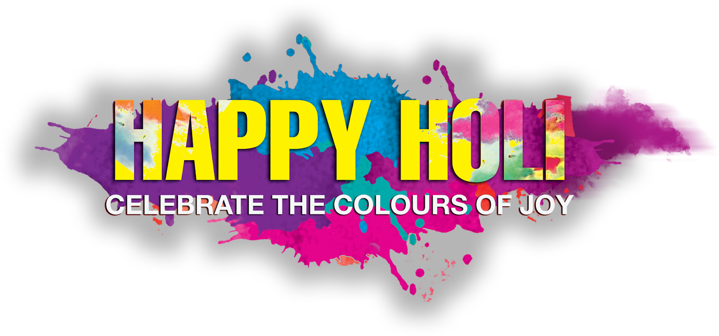 Samples Of Happy Holi Text Png - Graphic Design Clipart (2938x1653), Png Download