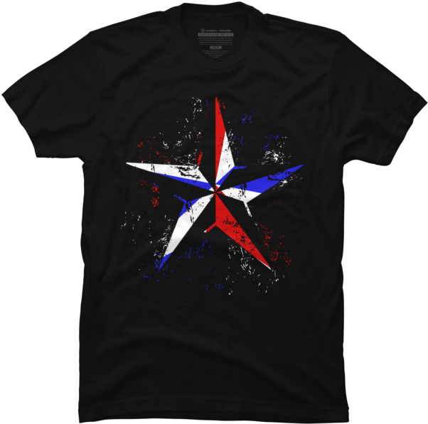 American Flag Nautical Star - Destiny Community Shirt Clipart (650x650), Png Download