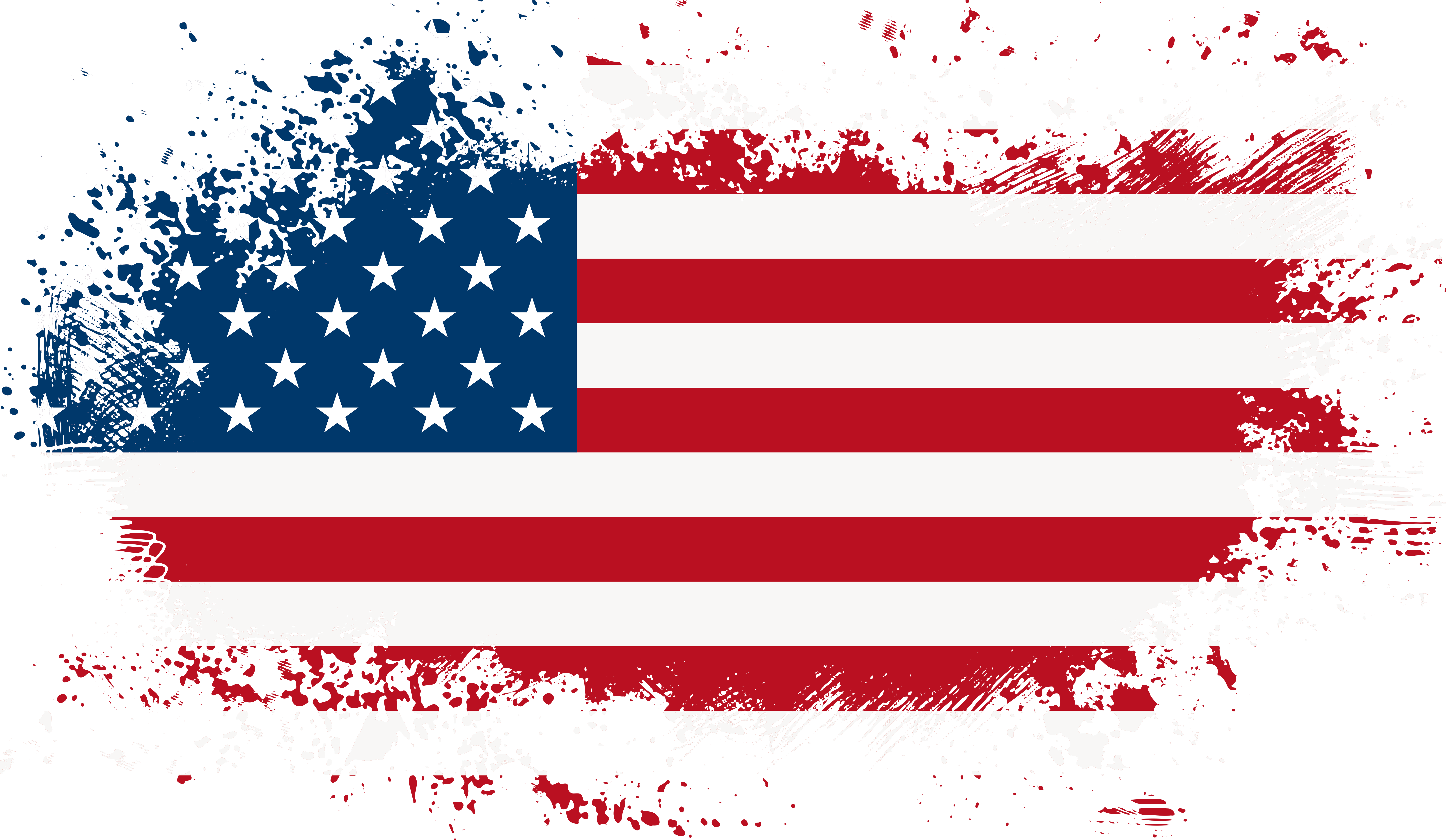 America Flag Png Clip Art Image - July 4th Flag Png Transparent Png (8000x4651), Png Download