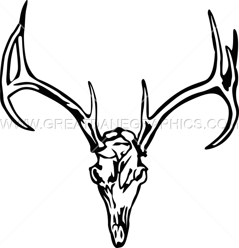 Deer Skull Charge Production Ready Artwork For T Shirt - Deer Skull Clip Art Transparent Background - Png Download (825x854), Png Download