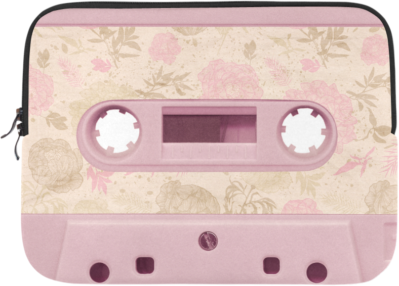 Retro Vintage Floral Pastel Pink Cassette Tape Microsoft - White Cassette Tape Png Clipart (1000x1000), Png Download