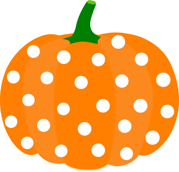 Pumpkin Clipart Polka Dot - Cute Pumpkin Clip Art - Png Download (600x577), Png Download