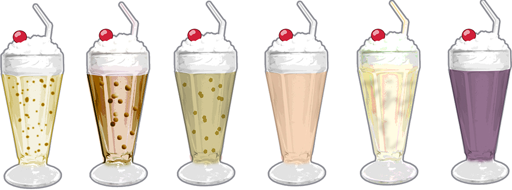 21 Flavours To Choose From - Milkshake Clipart (1000x371), Png Download