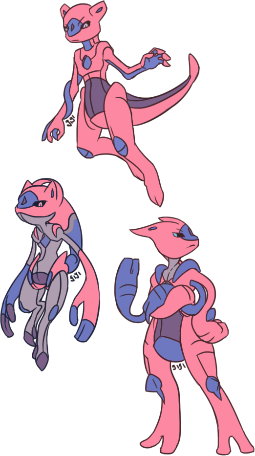 Mewxys [psychic] - Fusion De Mewtwo Y Deoxys Clipart (522x933), Png Download