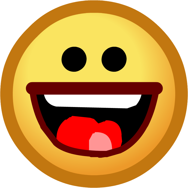 Laughing Face Png - Club Penguin Smile Emote Clipart (766x766), Png Download