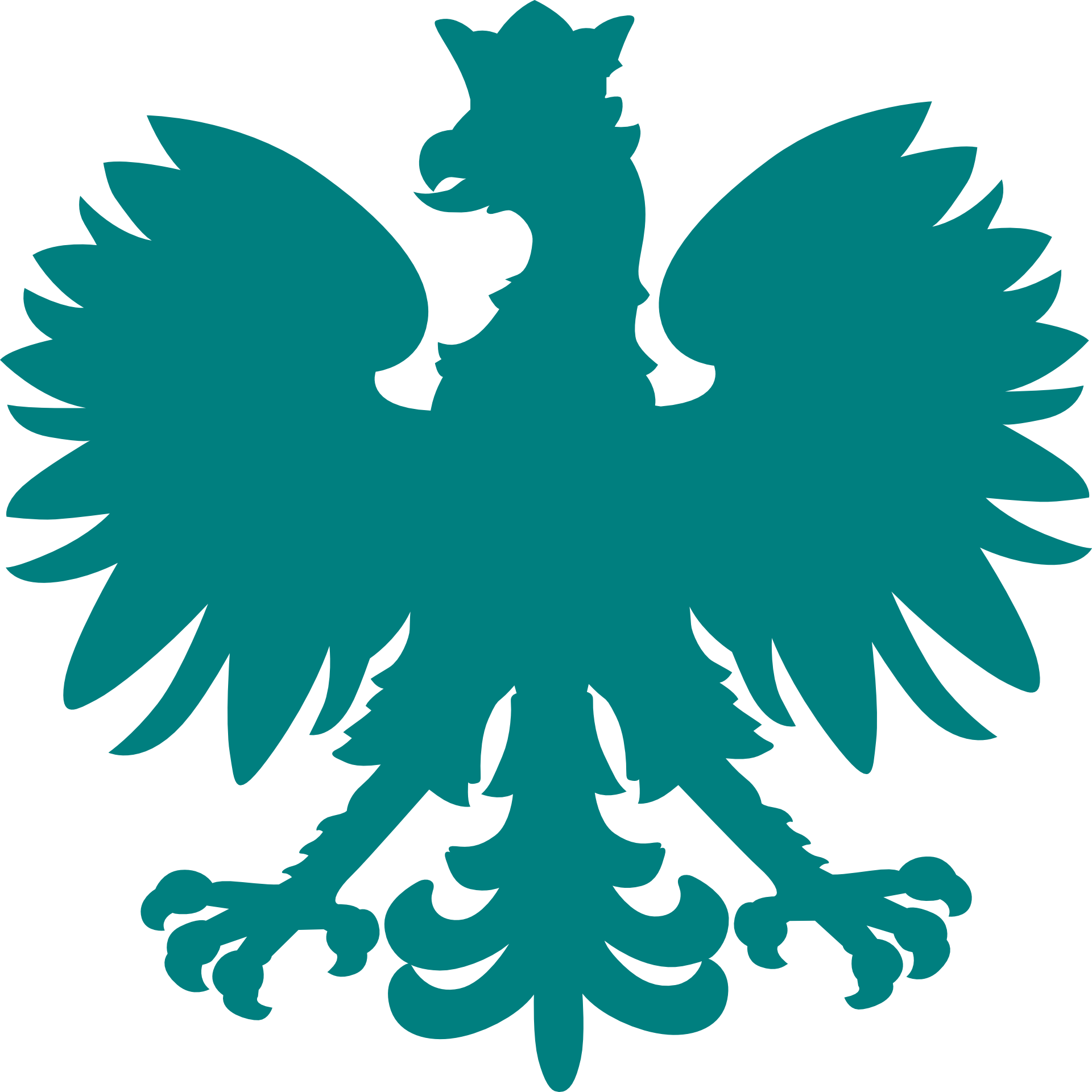 Eagle,heraldic Vector Graphics,free - Polish Eagle No Background Clipart (1280x1280), Png Download