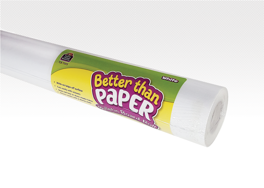 Tcr77373 White Better Than Paper Bulletin Board Roll - Paper Clipart (900x900), Png Download