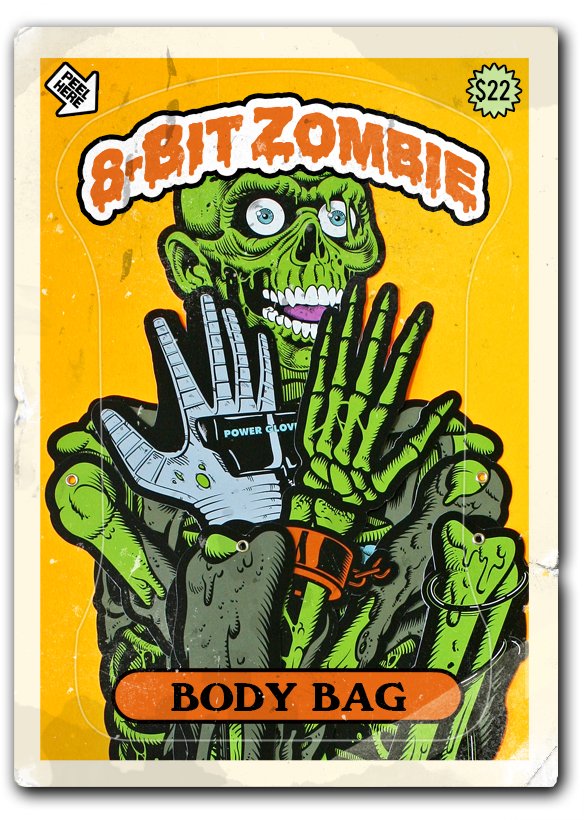 8-bit Zombie Body Bag - Poster Clipart (600x820), Png Download