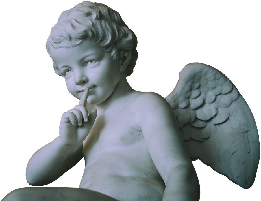 Angel, Wing, Little Angel, Love, Guardian Angel, Female - Baby Angel Statue Png Clipart (942x720), Png Download