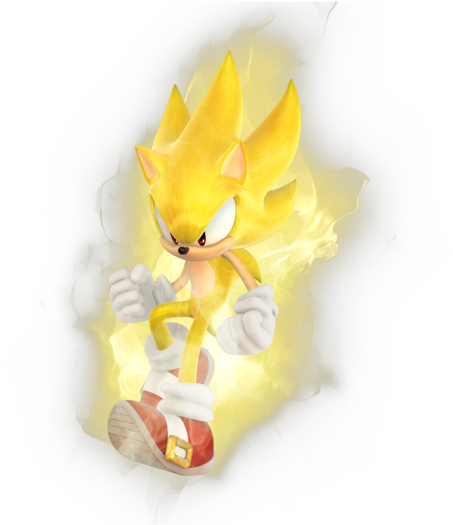 Super Sonic - Super Sonic And Super Shadow Clipart (671x774), Png Download