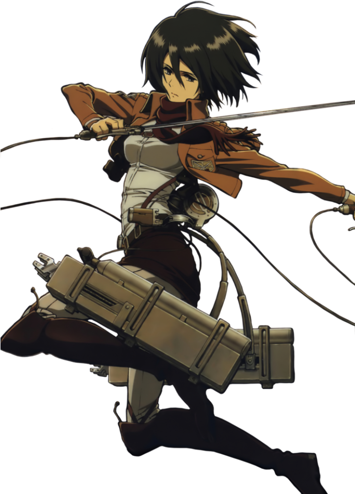 Shingeki No Kyojin Mikasa Clipart (726x1010), Png Download