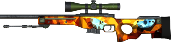 Polycat Ii <br> - Awp Golden Illusion Clipart (600x600), Png Download