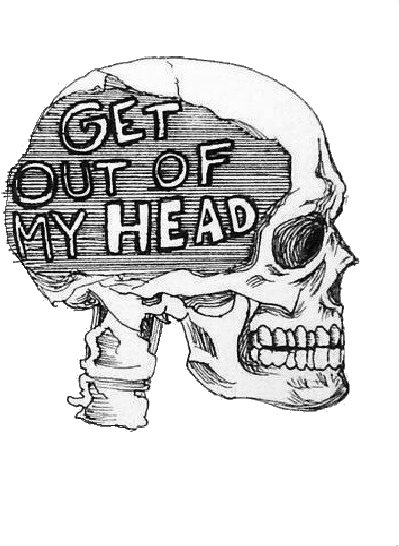 500 X 680 6 - Get Out Of My Head Skull Clipart (500x680), Png Download