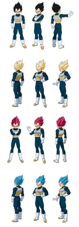 Diseño De Vegeta Para Dragon Ball Super - Cartoon Clipart (640x783), Png Download