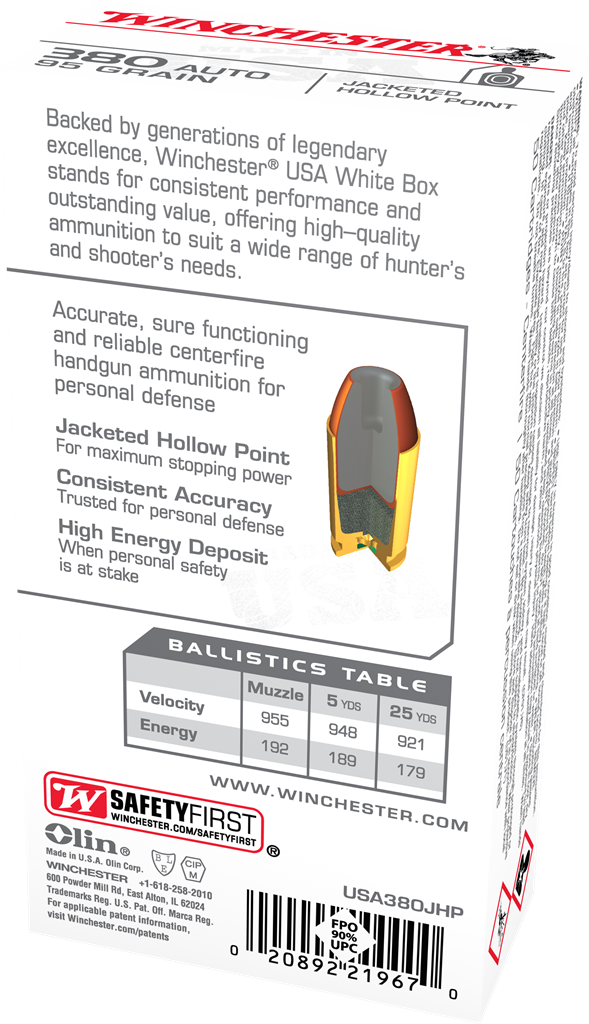 Usa380jhp Box Image - Box Clipart (589x1024), Png Download