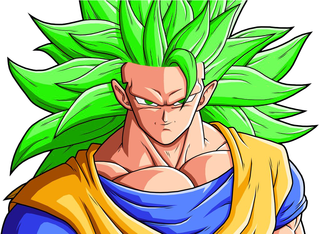 Goku Clipart Ssj God - Super Saiyan Green 3 - Png Download (1070x746), Png Download