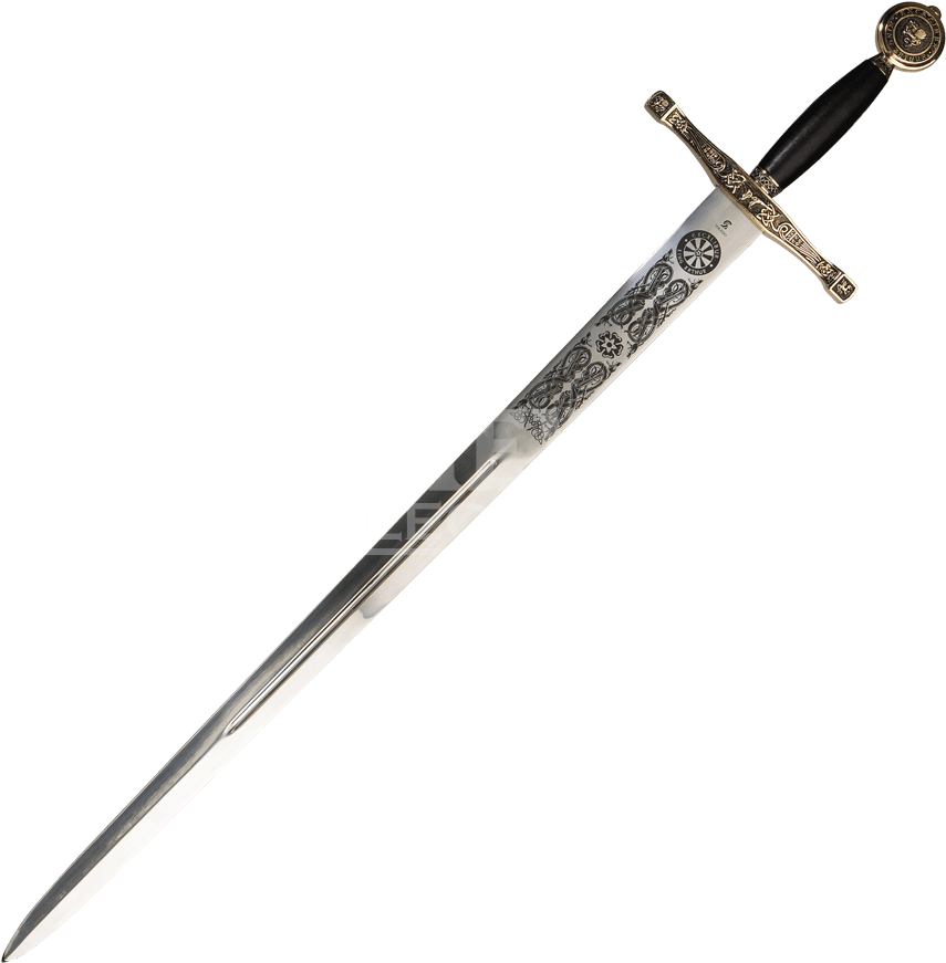 Minecraft Excalibur Sword Bronze Hilt Excalibur Sword - Sword Transparent Clipart (874x874), Png Download