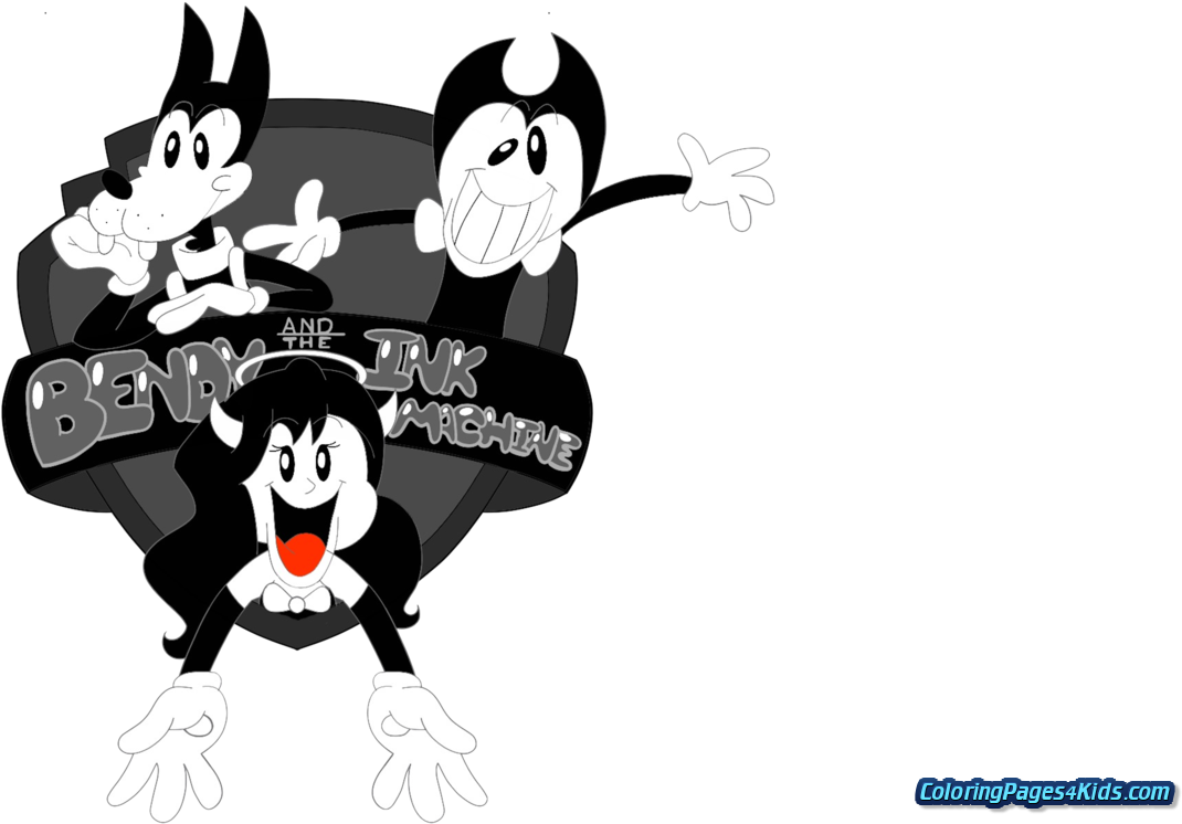 Bendy And The Ink Machine Coloring Pages Alice Angel - Bendy And The Ink Machine Clipart (1070x746), Png Download