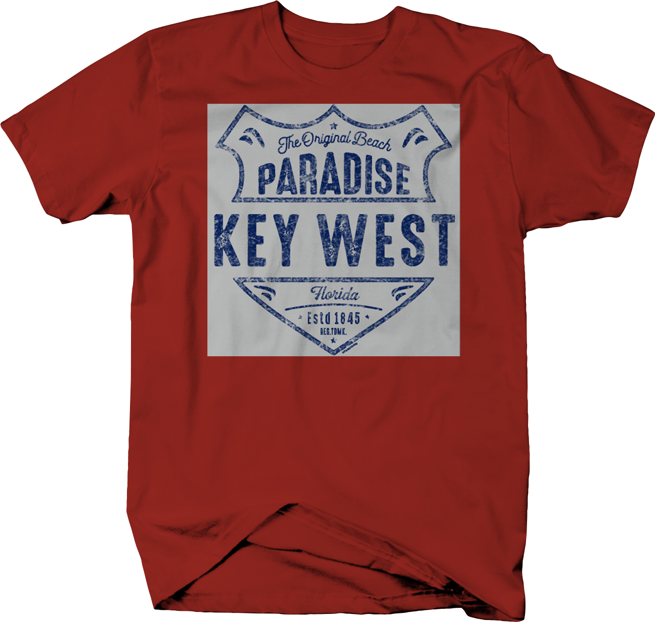The Original Beach Key West Florida Ocean Waves - Active Shirt Clipart (1295x1229), Png Download