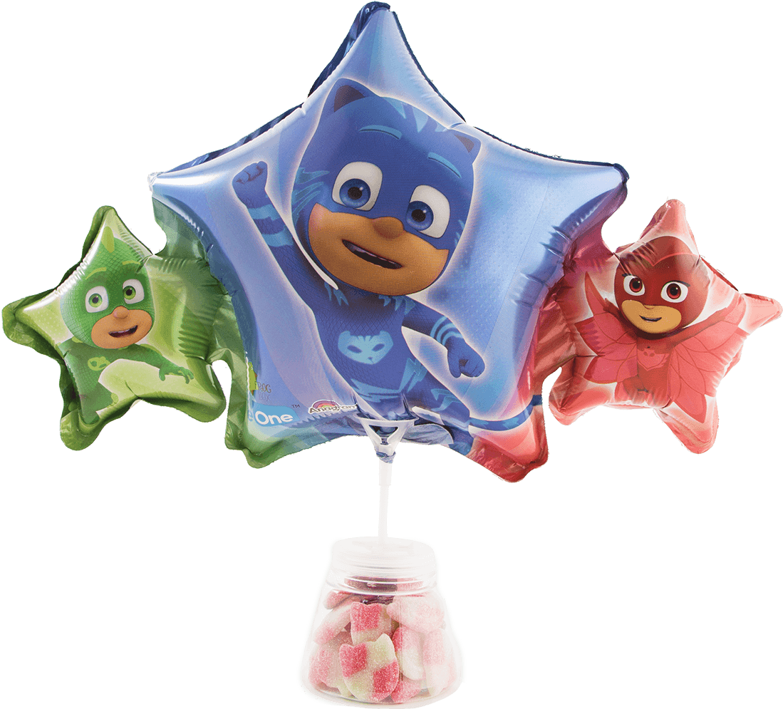 Pj Mask Candy Balloon - Cartoon Clipart (1400x1400), Png Download