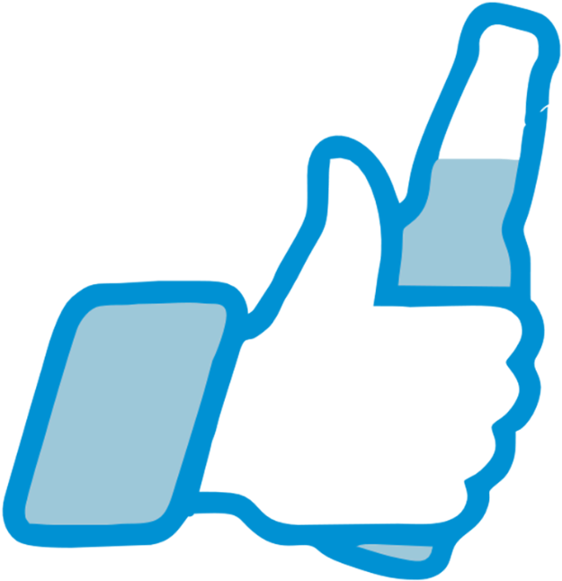 Vector Design Caps - Facebook Thumbs Up Funny Clipart (625x646), Png Download
