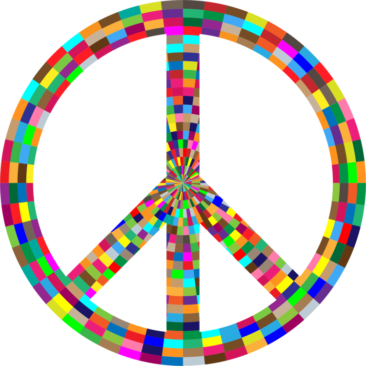 Peace Symbols Hippie Love - Hippies Sign Without Background Clipart (750x750), Png Download