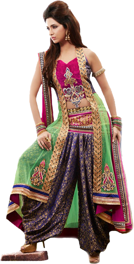 Shalwar Kameez Patiala Churidar Anarkali Suit Sirwal - Churidar Png Clipart (600x900), Png Download